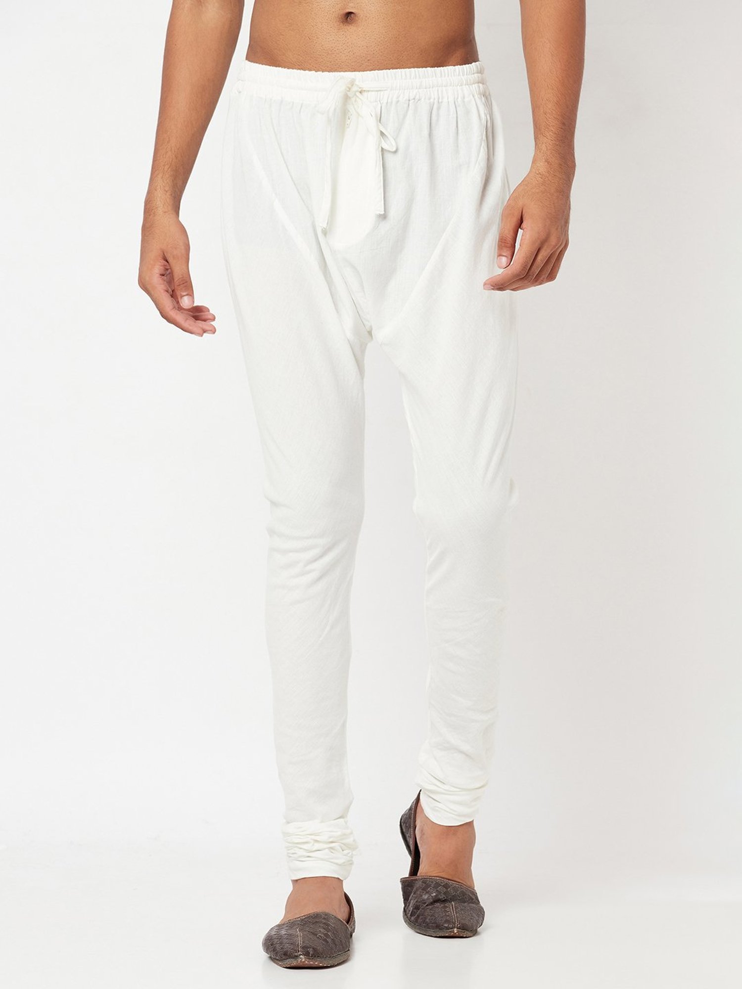 Fabindia White Comfort Fit Churidar