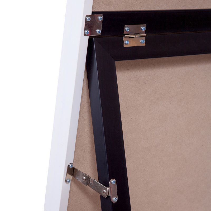 17"x59" White Free Standing with Adjustable Easel Floor Mirror White - Patton Wall Decor