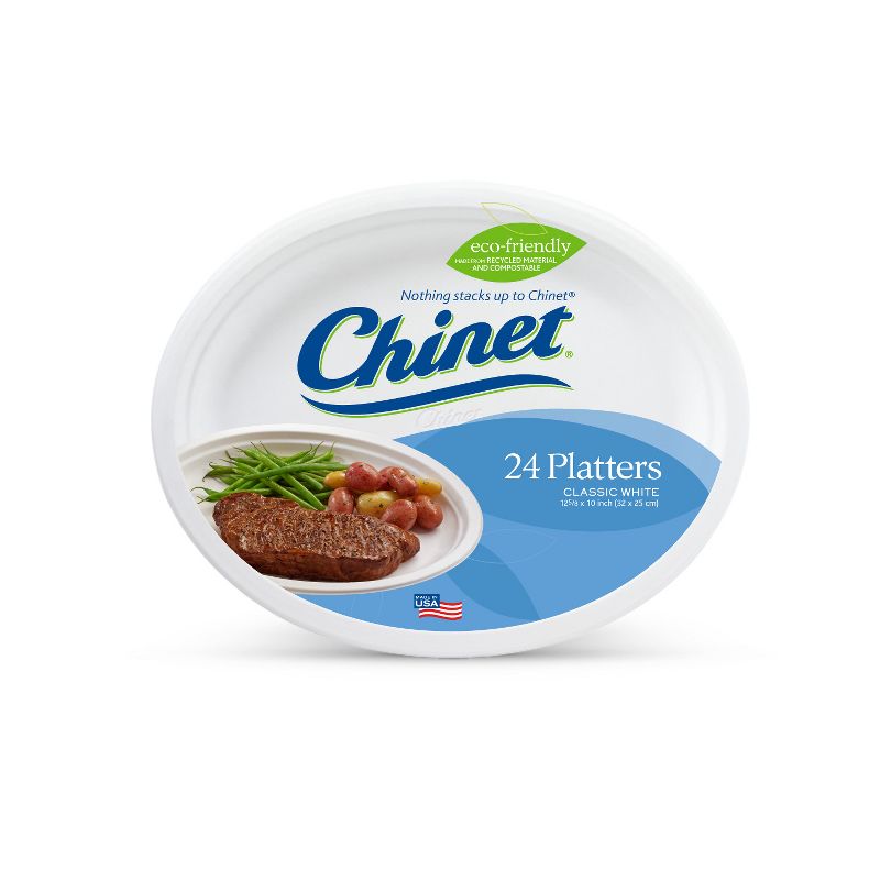 Chinet Classic White Platter - 24ct