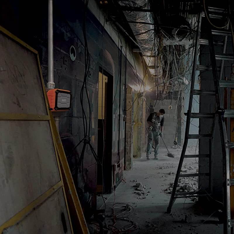 AEPJS1 Wireless Speaker, Portable Jobsite Speaker Plays Audio and Answers Calls Hands Free, Durable Enough for Worksite Use