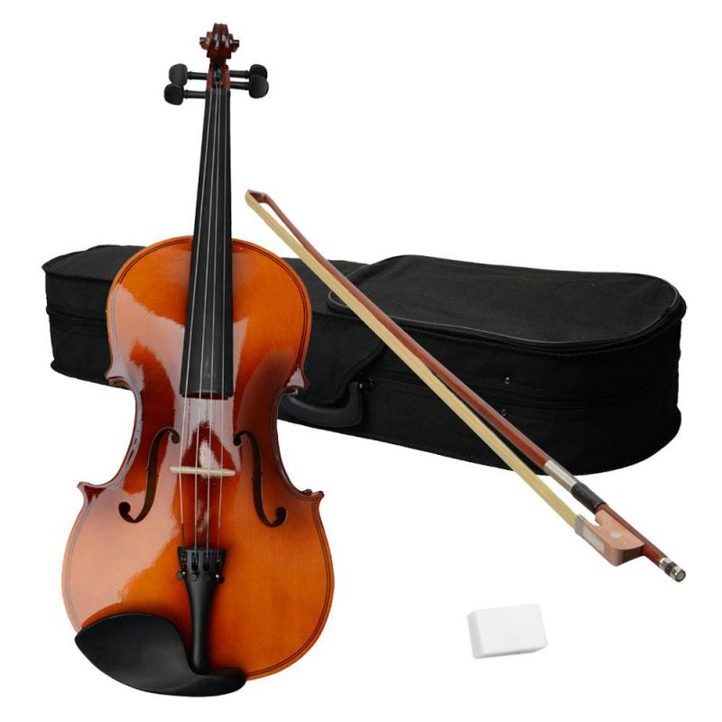 New 15 Inch Brown Basswood School Student Acoustic Viola with Case Rosin Bow