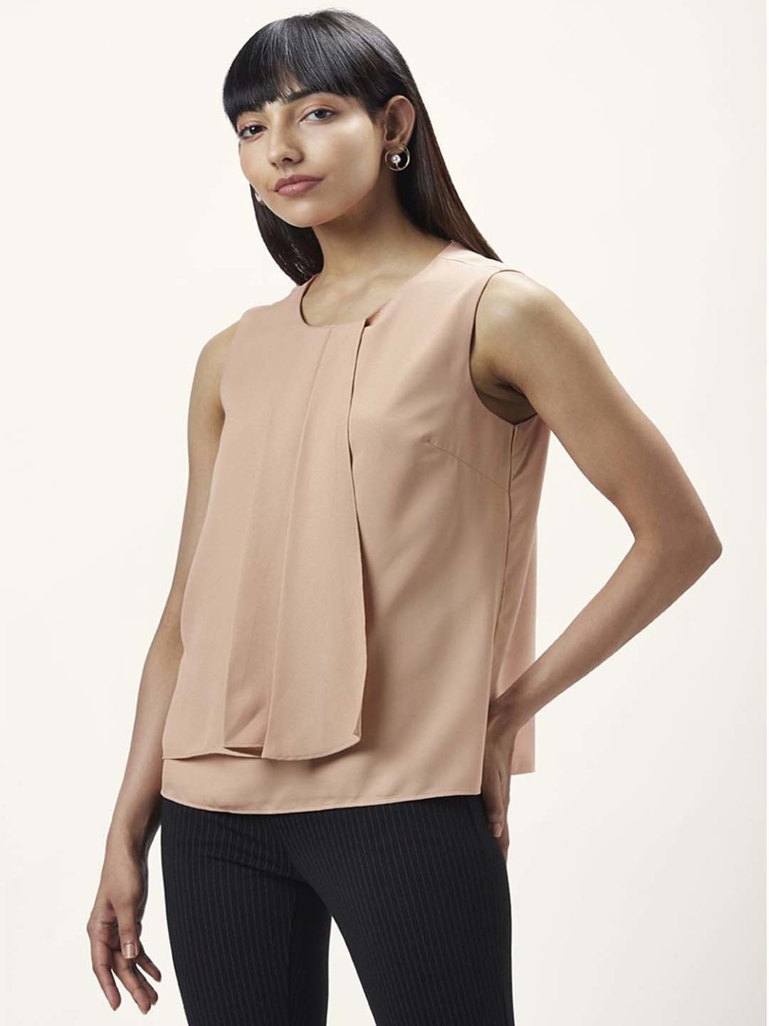 Annabelle by Pantaloons Peach Regular Fit Top