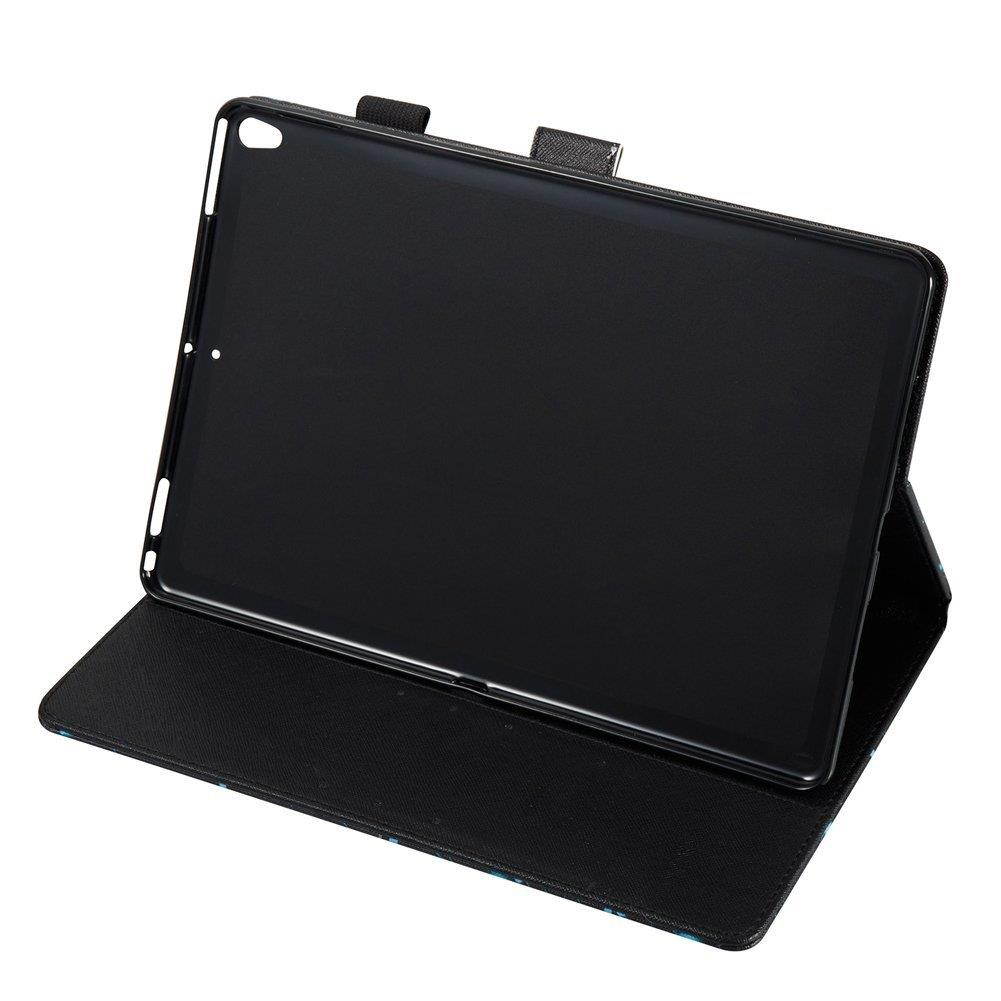 EIGIIS Pretty Cute Style Premium Leather Multi-Functional Case With Card Slots Wallet Cove For Apple Ipad Pro 10.5" 2017 (Petal Ghost)