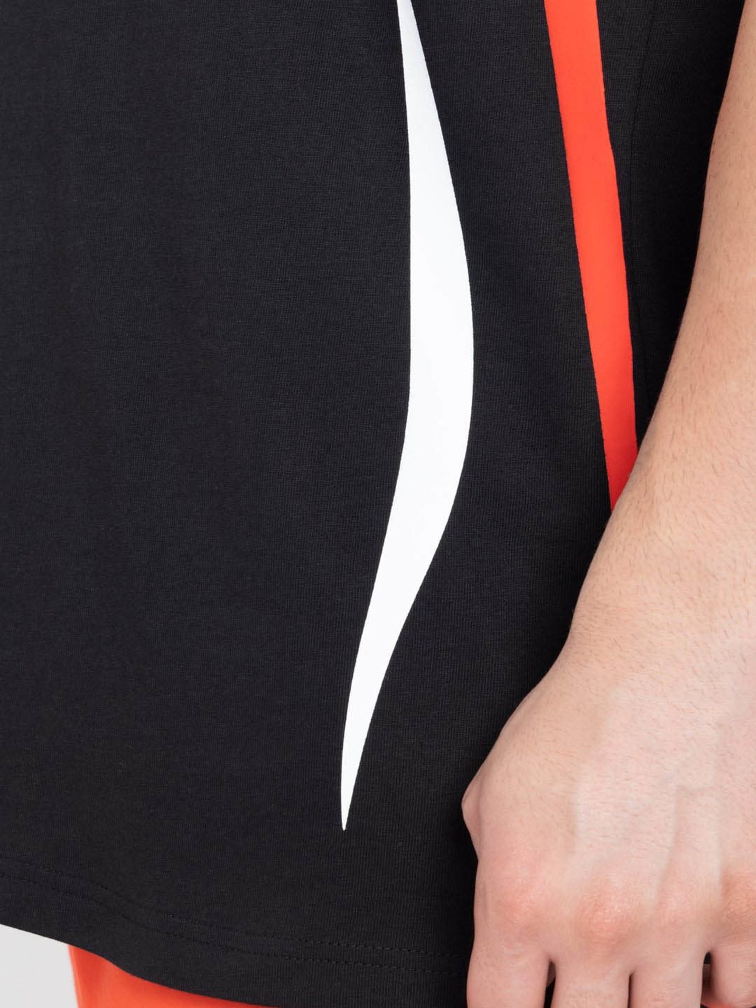 Adidas Black Regular Fit Printed Sports T-Shirt