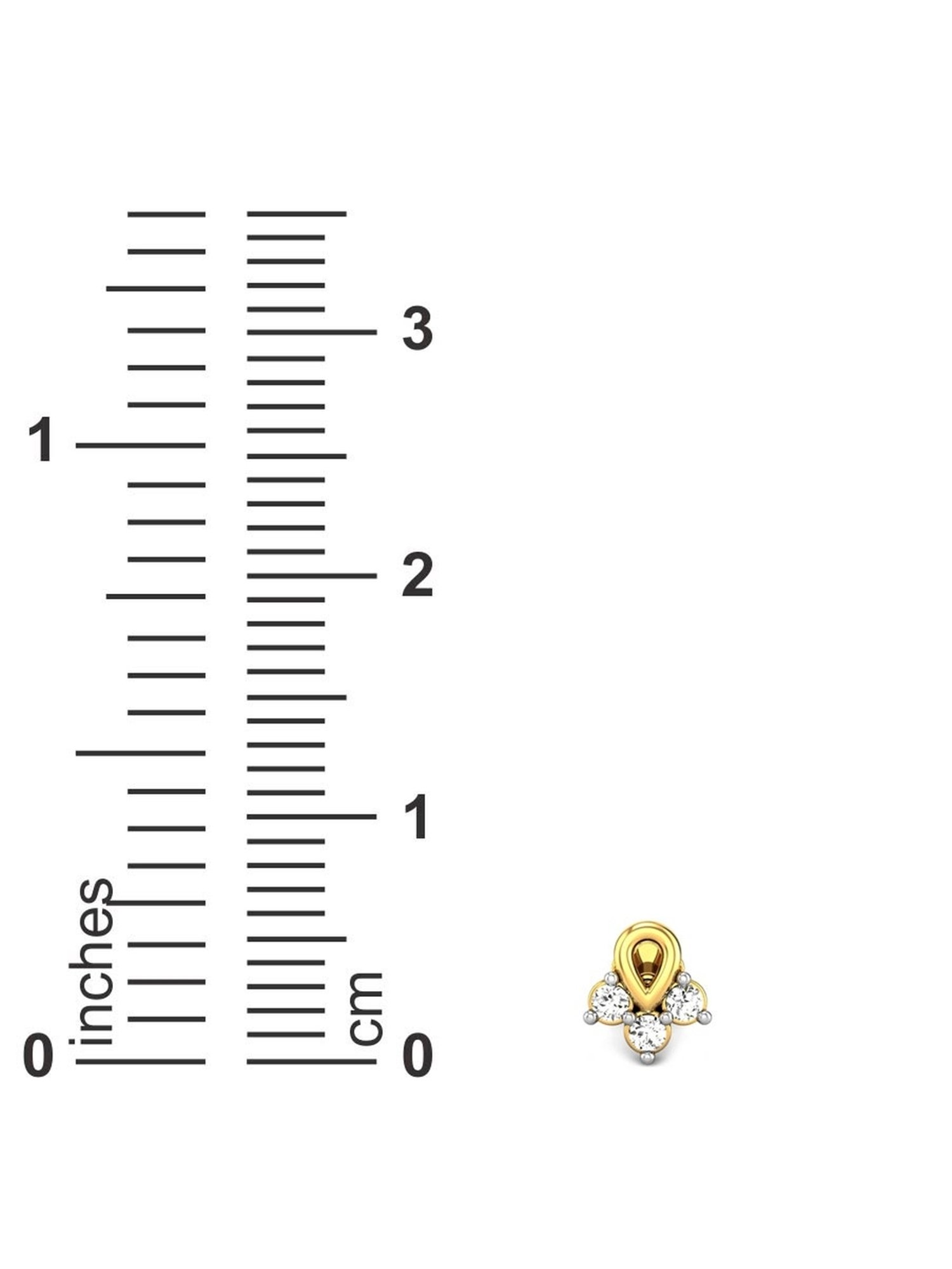 Candere by Kalyan Jewellers 18k Yellow Gold and Diamond Nosepin for Women