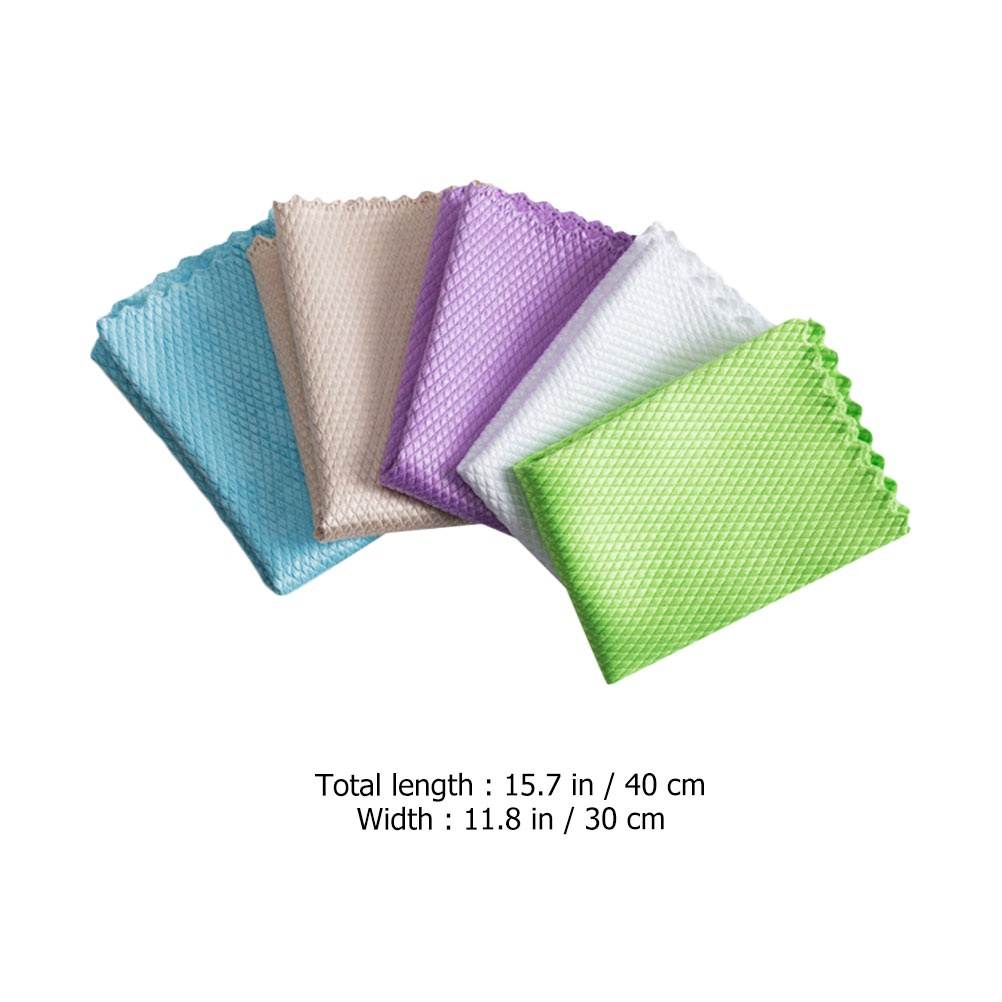 5 Sheets of Dish Towels Household Dishcloths Water-absorbing Dishcloths Housework Supplies for Home Kitchen