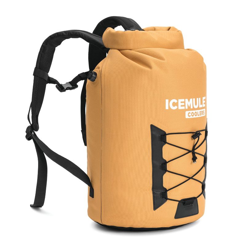 IceMule 1014-TB Pro Large Collapsible Portable Soft Sided Roll Top 23 Liter 18 Can Lightweight Insulated Waterproof Leak Proof Backpack Cooler Bag