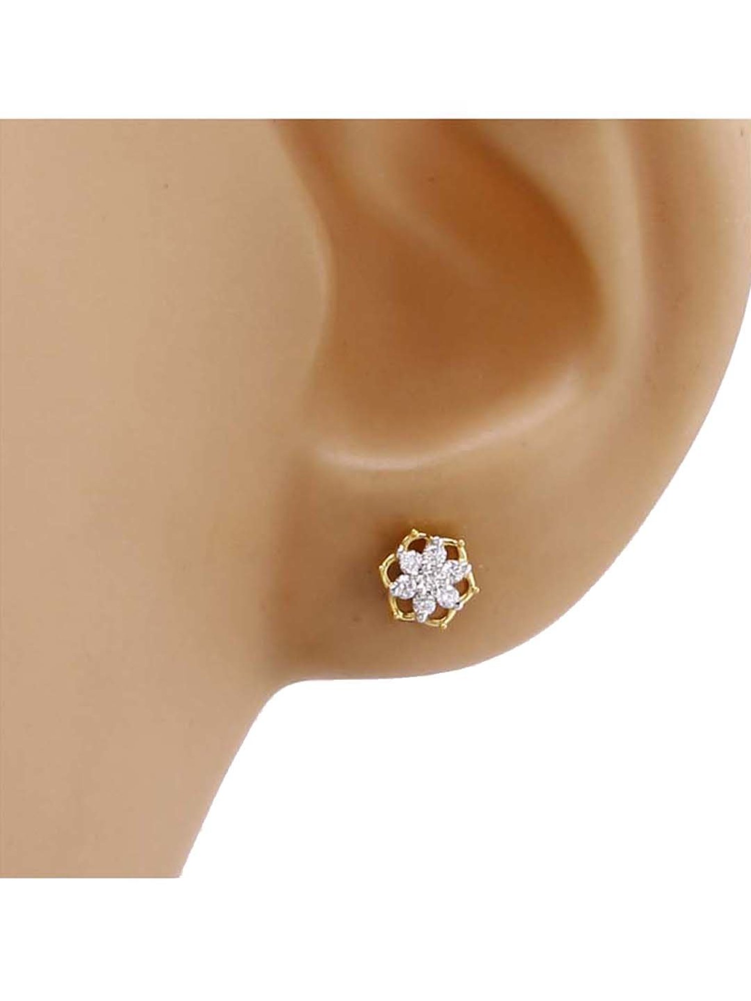 Waman Hari Pethe Jewellers 18k Gold & Diamond Earrings for Women