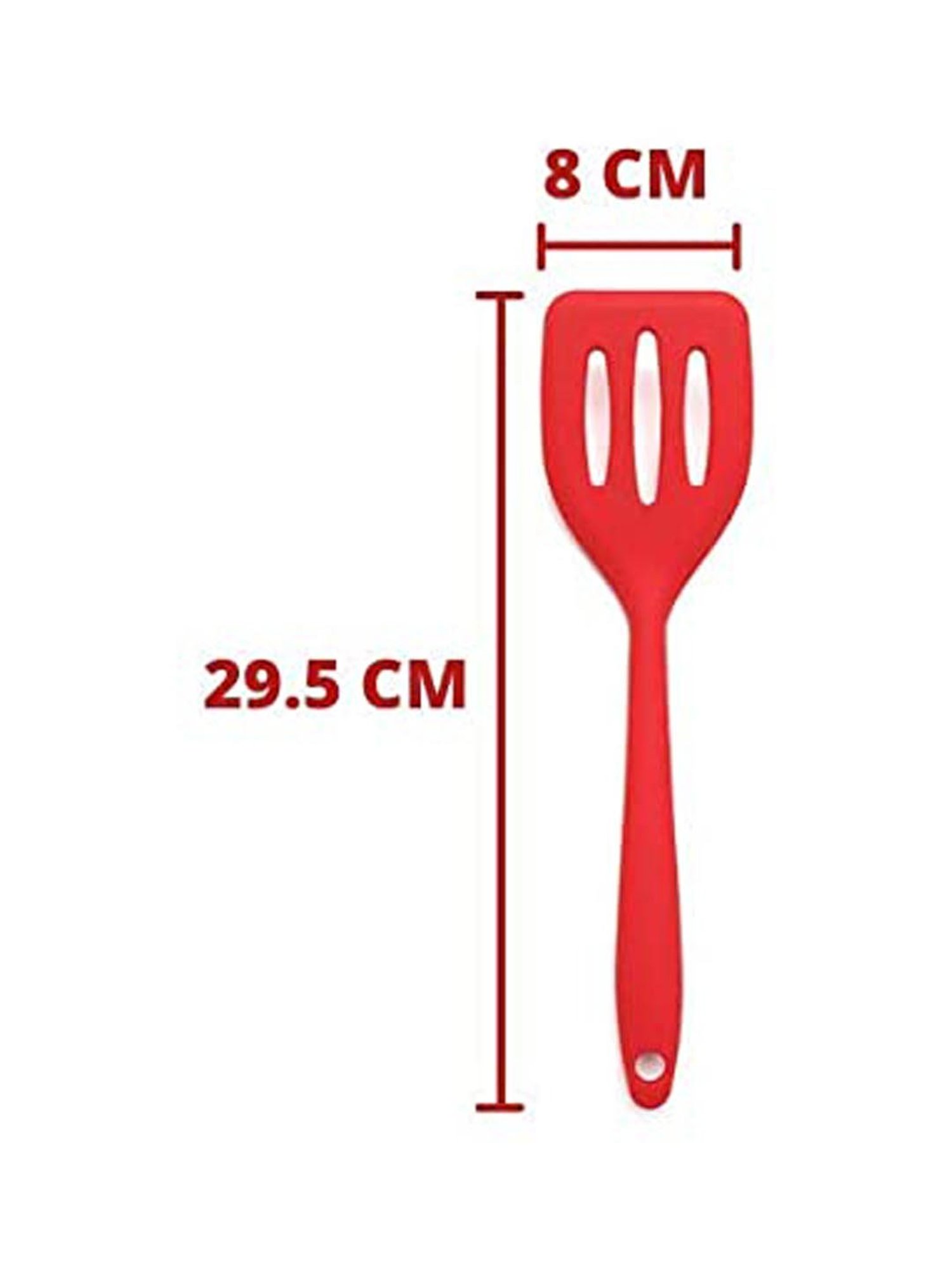 HAZEL Silver Stainless Steel Spatula with Beveled Edge