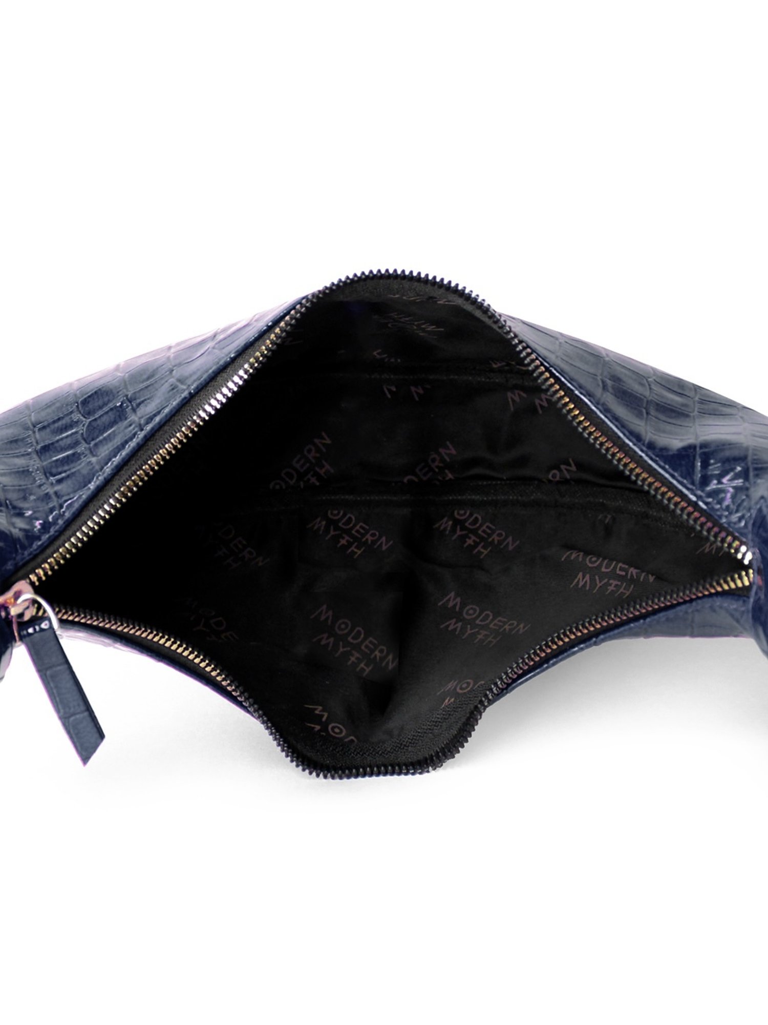 Modern Myth Blue Textured Medium Hobo Bag