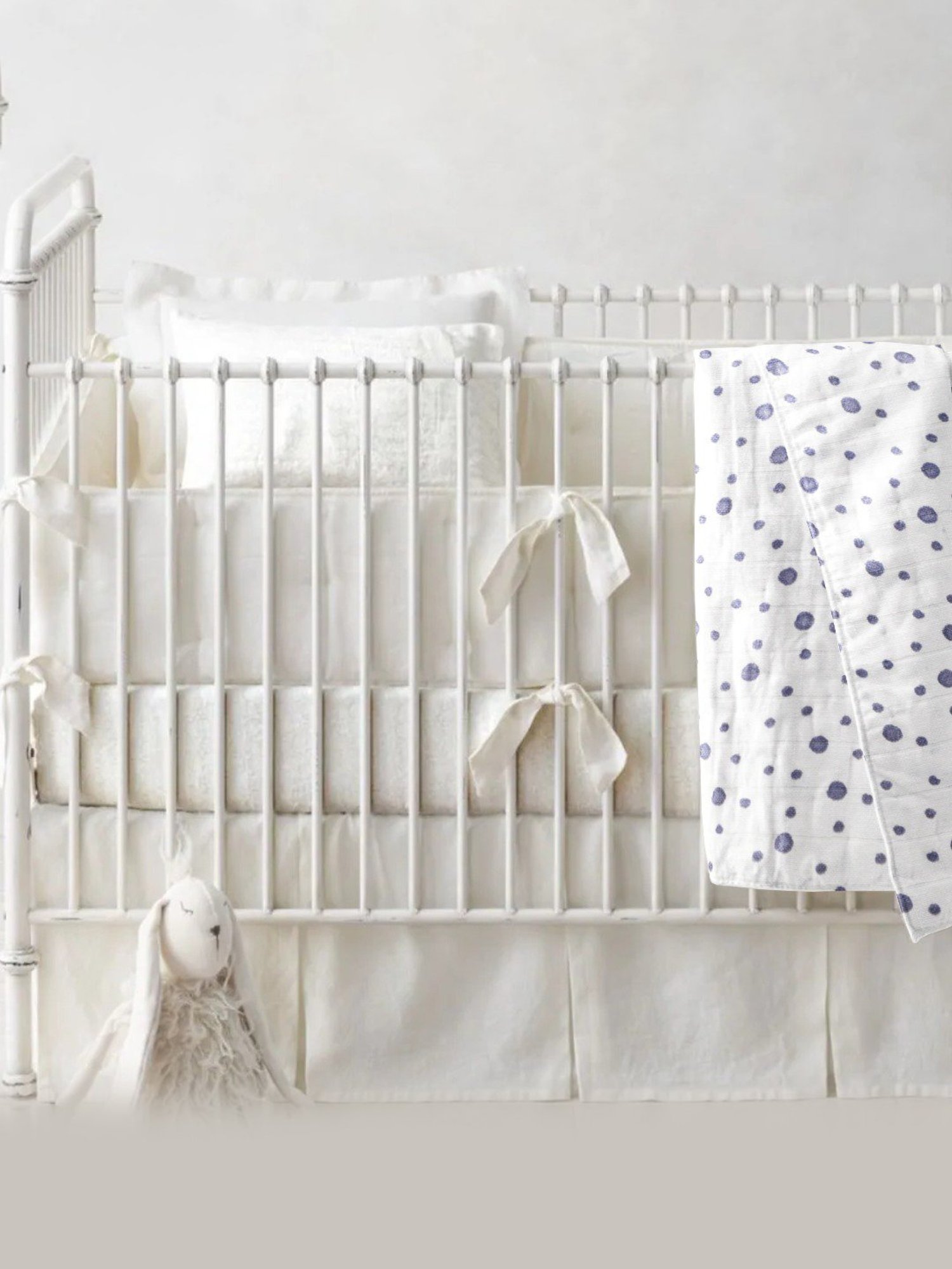 The Baby Atelier Dot Printed Purple Organic Cotton Baby Quilt