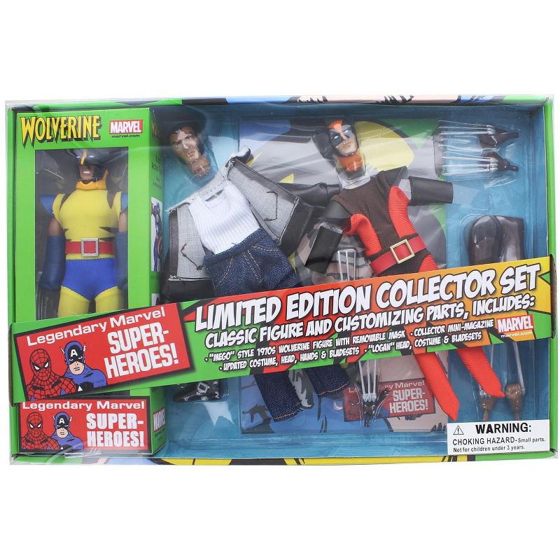 Diamond Select Marvel Wolverine 8 Inch Retro Action Figure Set