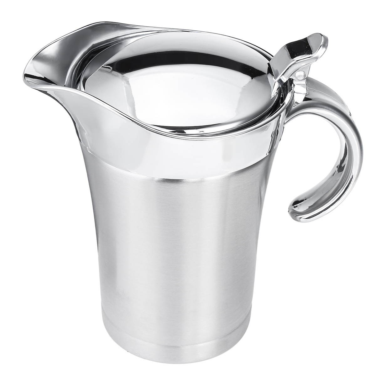 Stainless Steel Double Insulated Jug GravyThermal Sauce Kettle Kitchen Serving Storage Tableware Tool-500ml