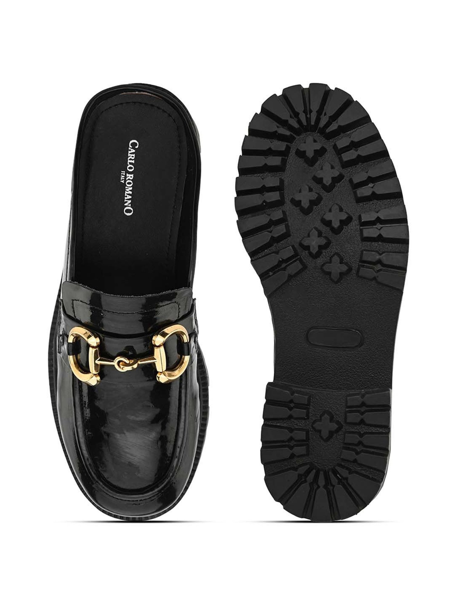 Carlo Romano Women's Black Mule Shoes