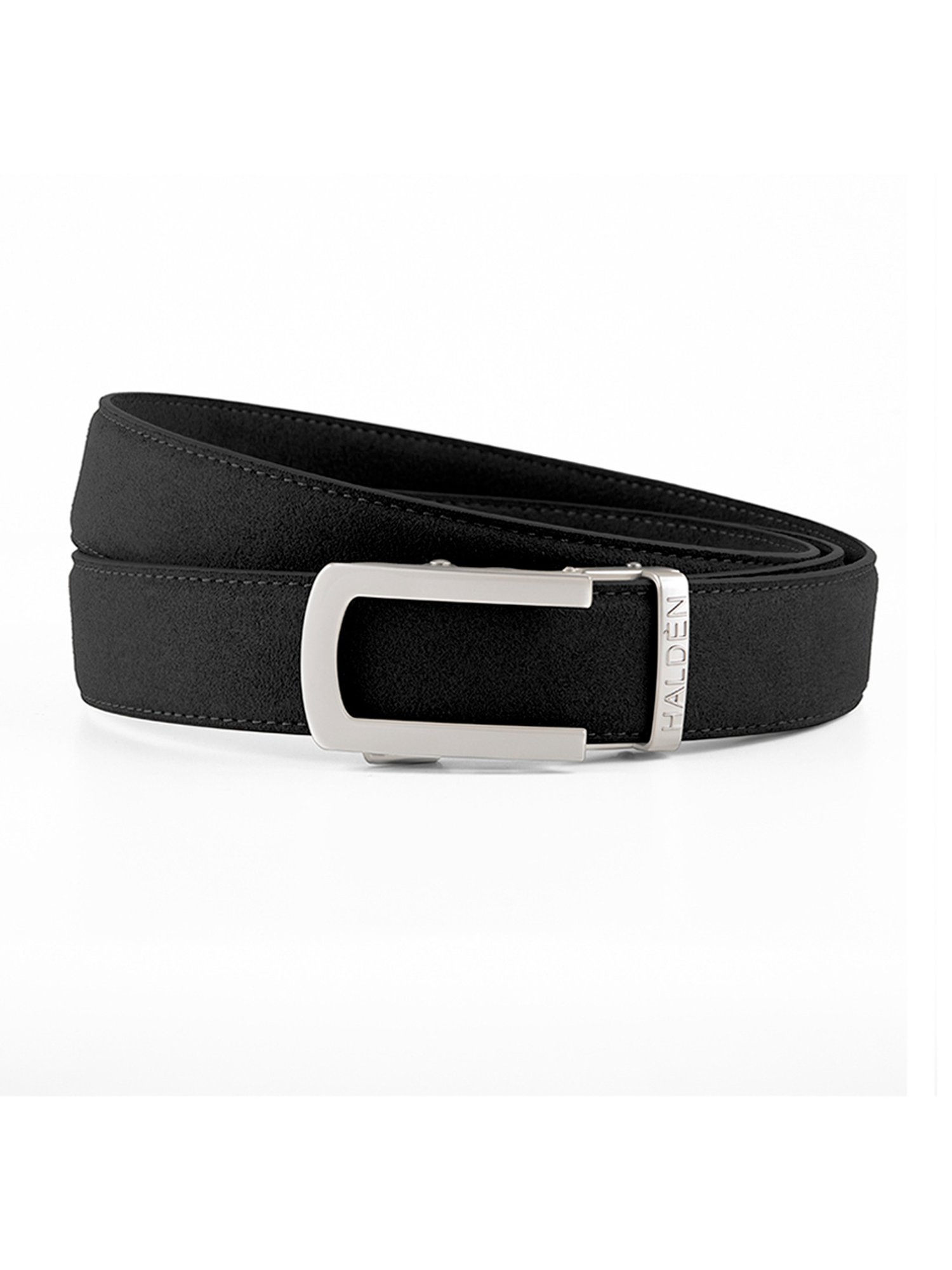Halden Black  Formal Belt With Classic Pearl Buckle