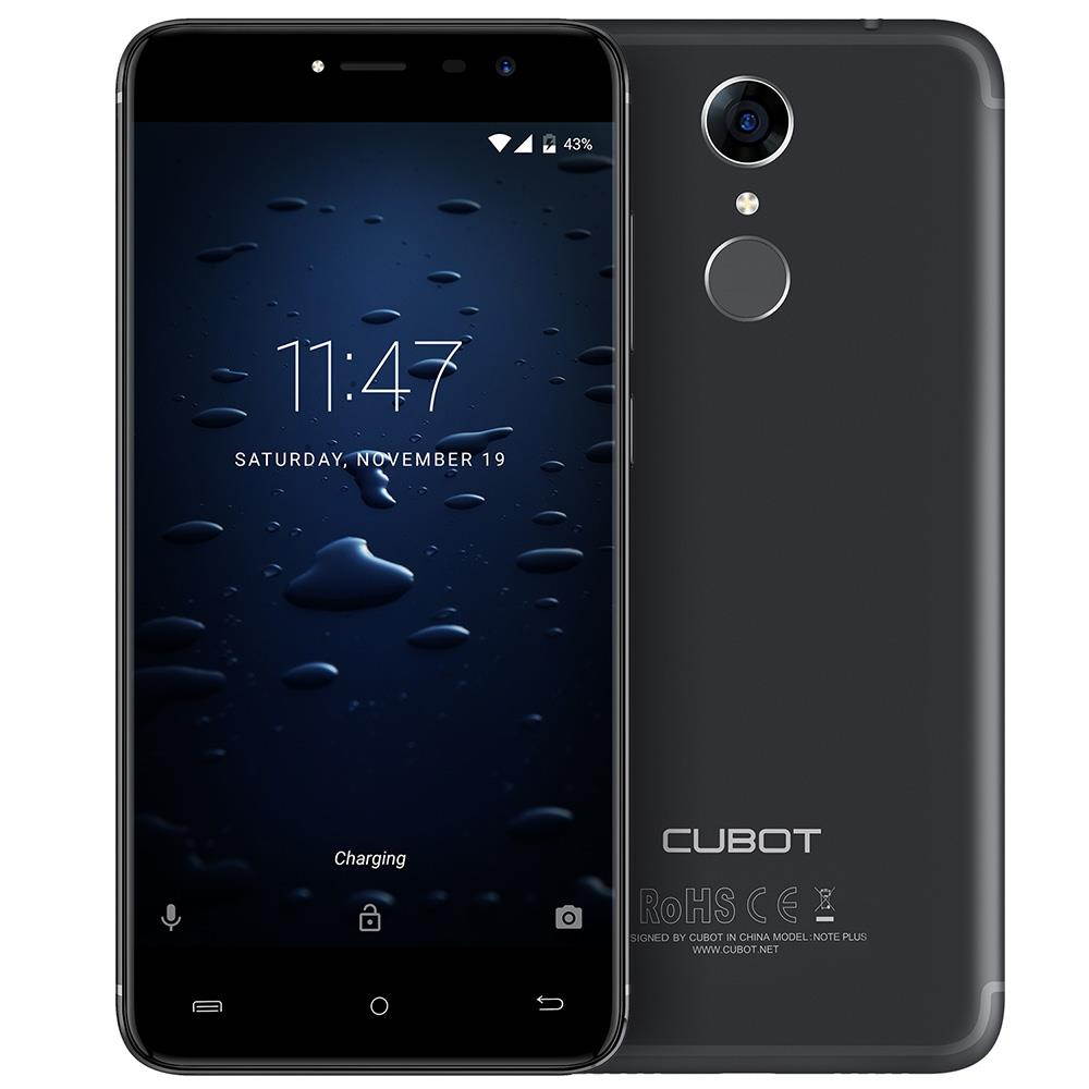 Cubot Note Plus 4G Smartphone 5.2 inch Android 7.0 MTK6737T Quad Core 1.5GHz 3GB RAM 32GB ROM 13.0MP Rear Camera Fingerprint Scanner