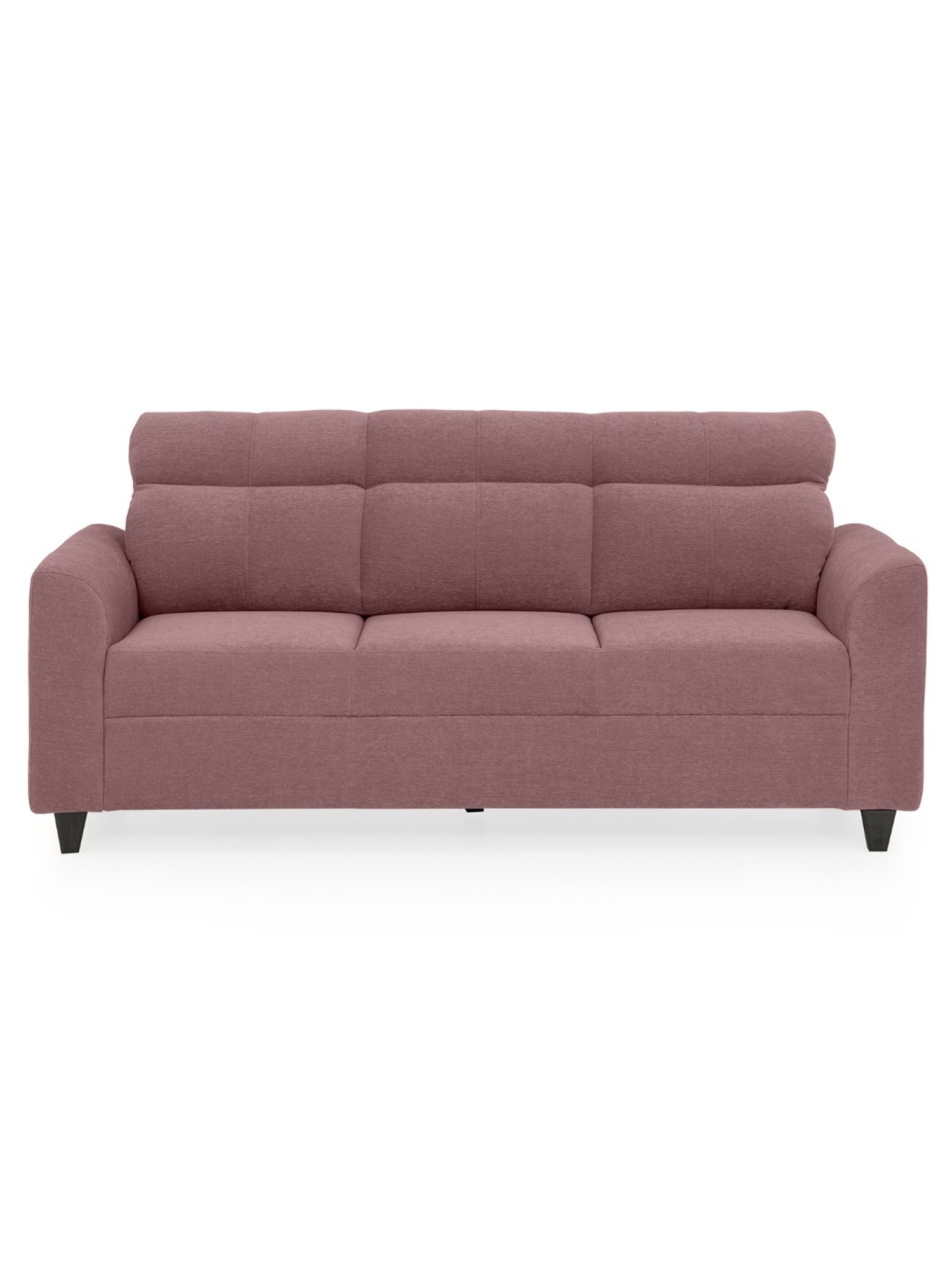 Duroflex Zivo Plus Pink Solid Wood 3 Seater Sofa Set