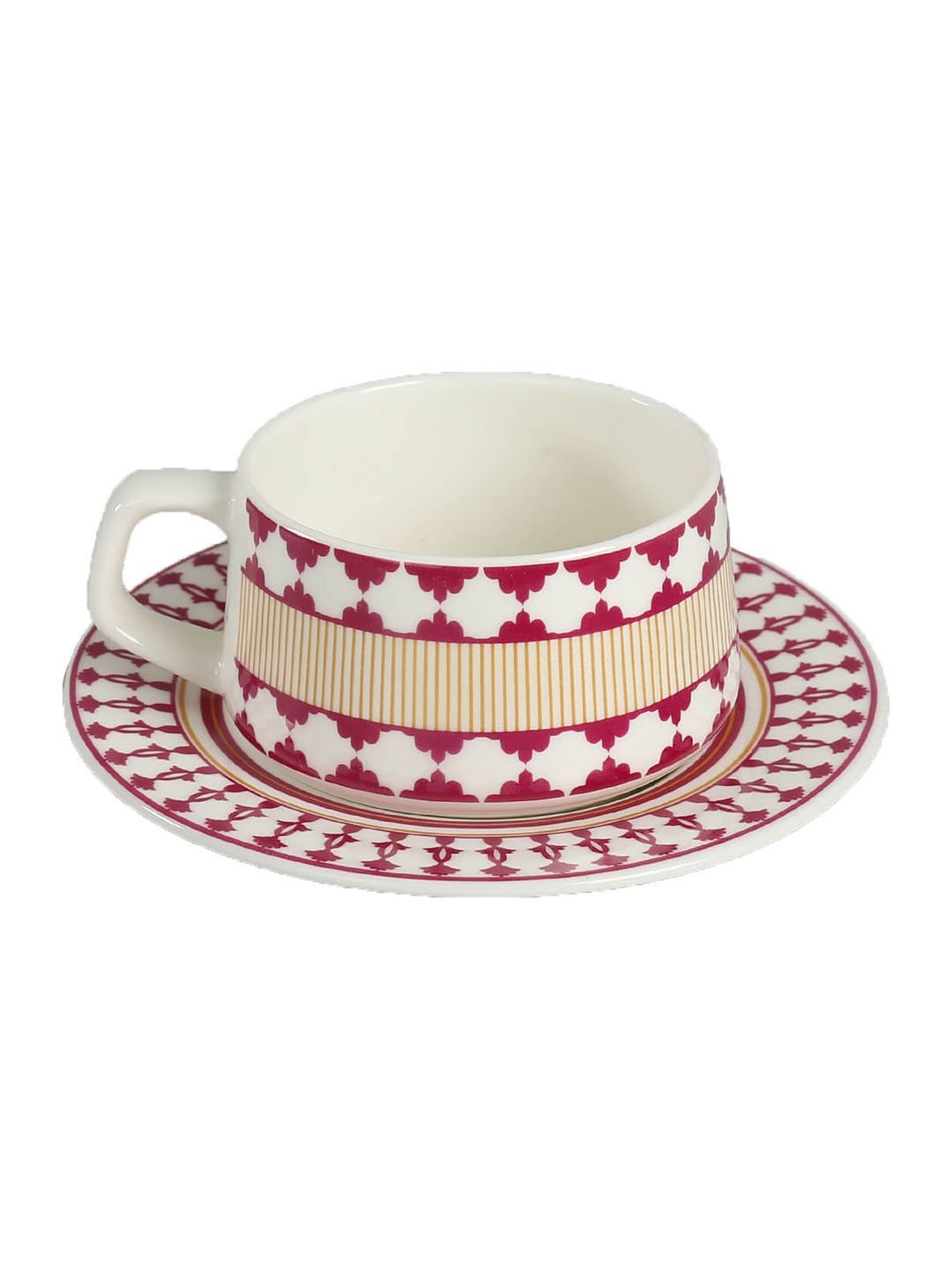 India Circus Multicolor Ceramic Tea Cup Set - Set of 6