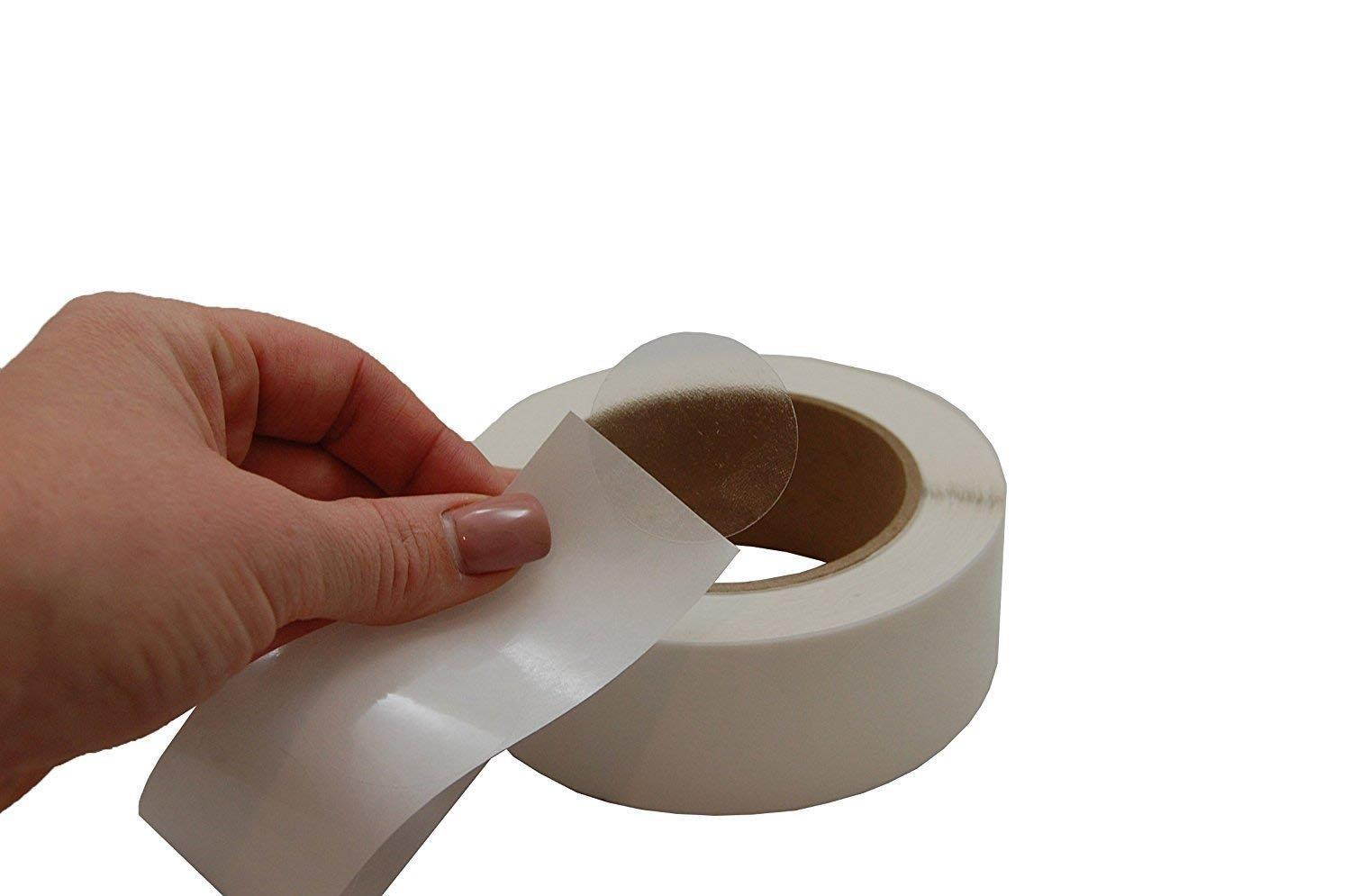 Clear Retail Package Seals 1.5" Inch Round Circle Wafer Stickers/labels With Easy Dispensing Box 500 Per Box MADE IN USA! (4 Boxes (2000))