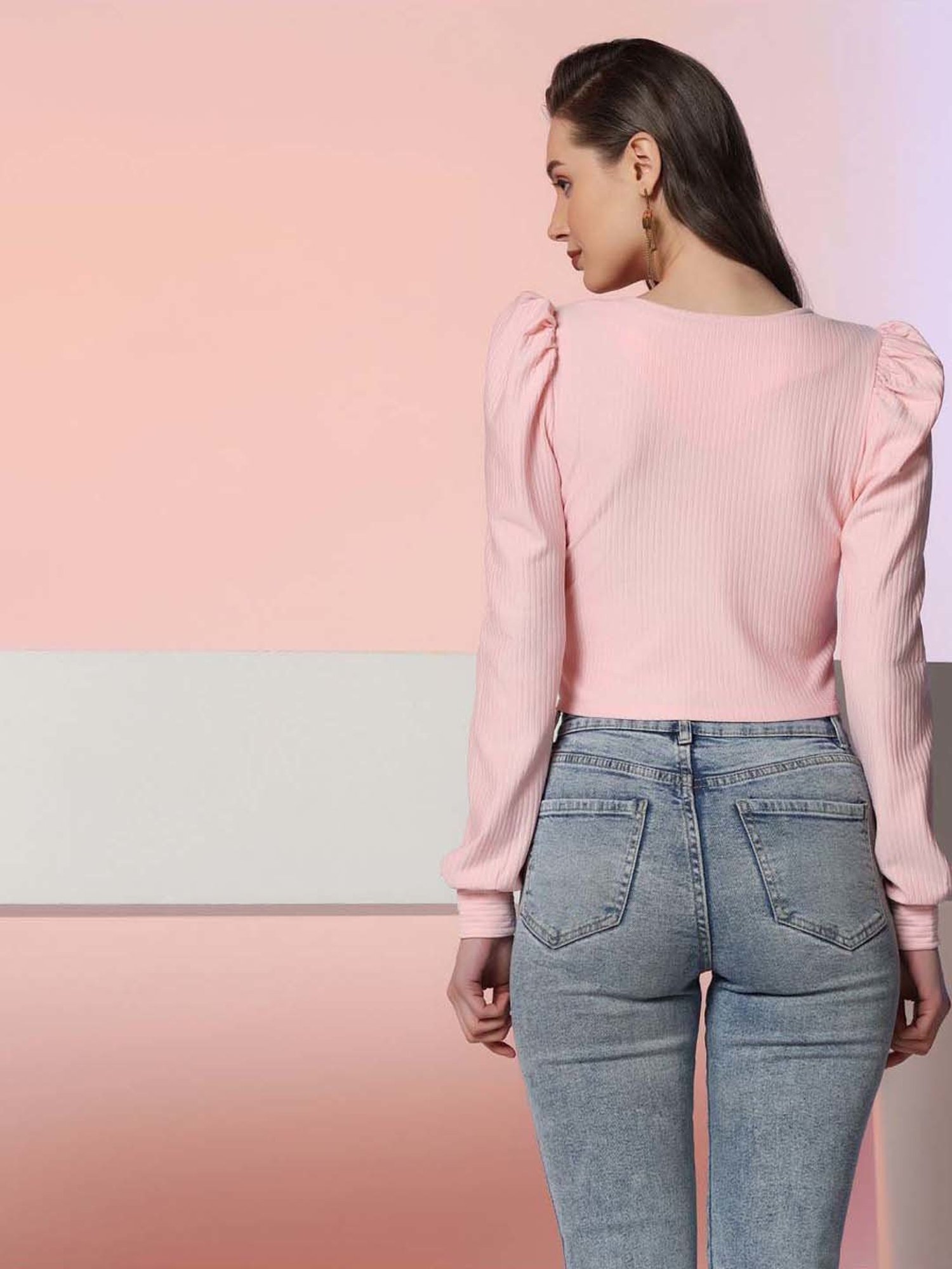 SELVIA Pink Regular Fit Top