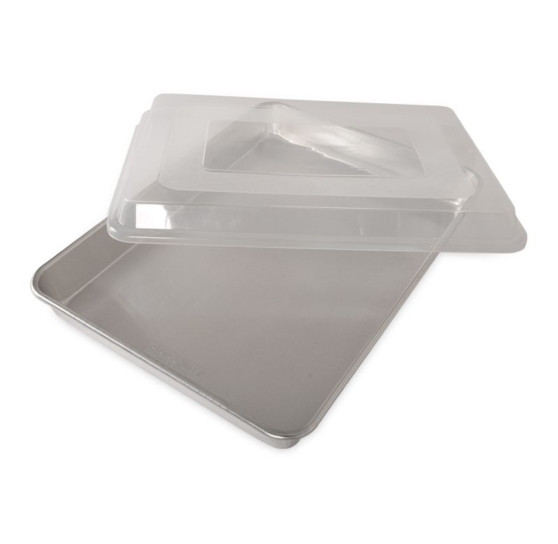 Nordic Ware Natural Aluminum Commercial High-Sided Sheet Cake Pan with Lid
