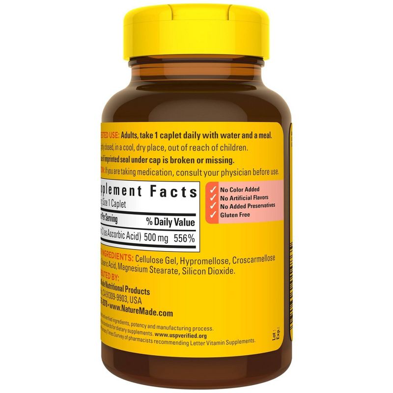 Nature Made Vitamin C 500 mg Caplets - 250ct