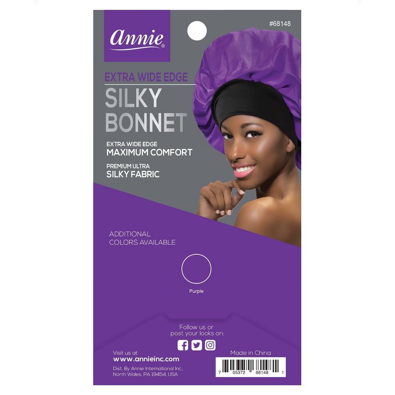 Annie International Day & Night Wide Silky Bonnet - Purple