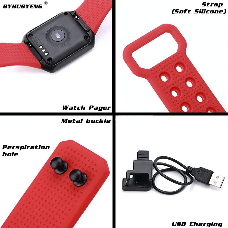 Wireless Caregiver Pager,  Caregiver Alert Button Personal Help Nurse Alert Wrist Pager for Home Nurses Caregivers Patients Elderly 5 Waterproof Call Buttons 1 Watch Pager Receiver