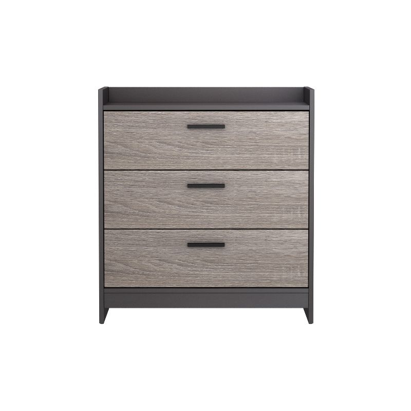 Emerson 3 Drawer Chest Dark Brown/Dark Blonde Brown - loft607