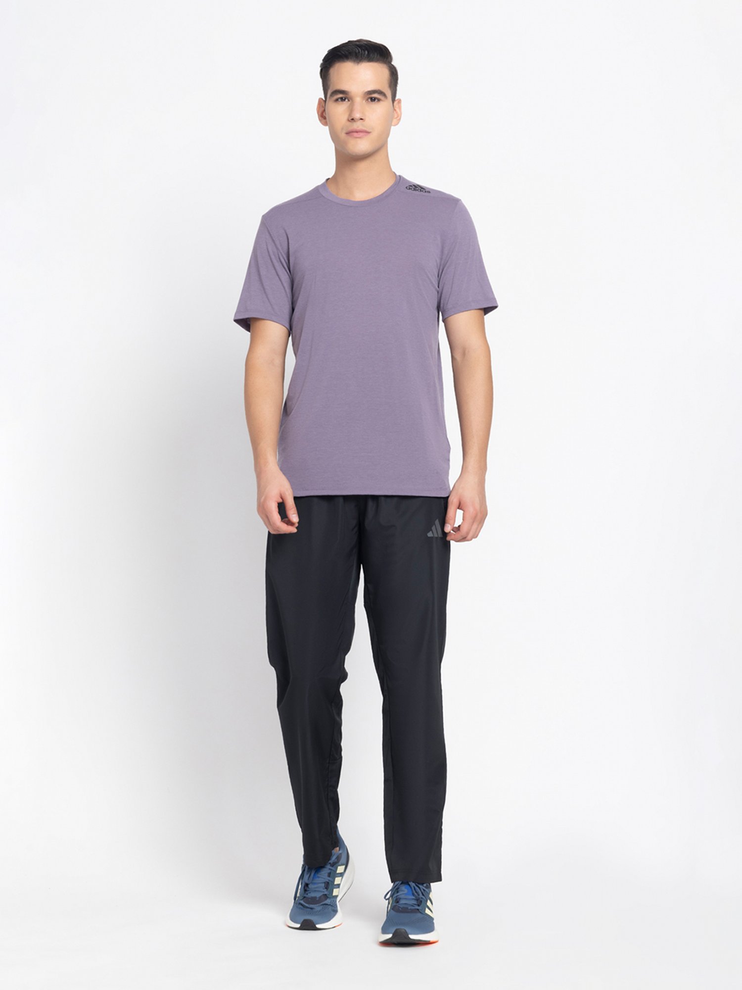 adidas Purple Slim Fit Sports T-Shirt
