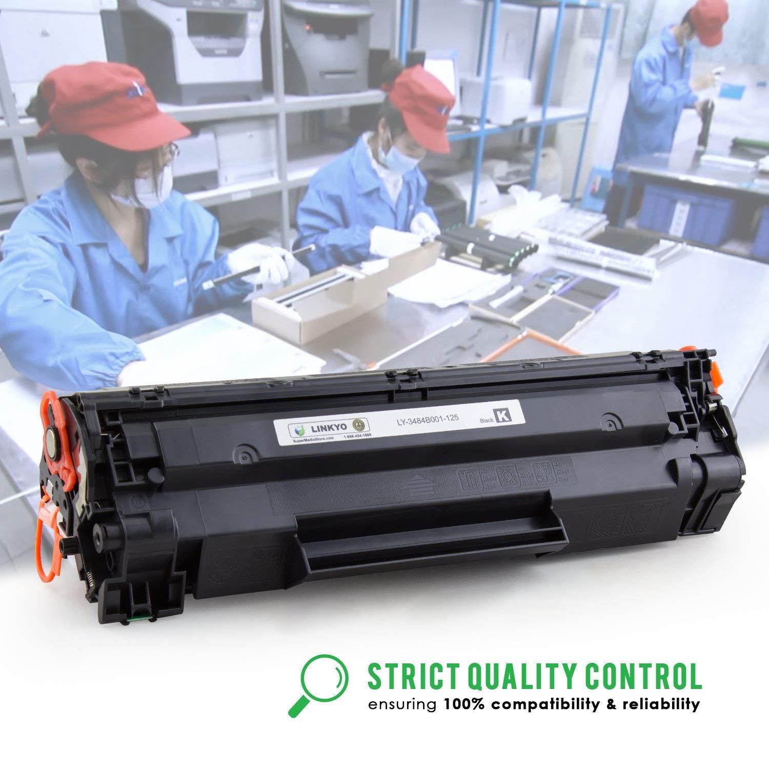 LINKYO Compatible Toner Cartridge Replacement for Canon 125 3484B001AA (Black)