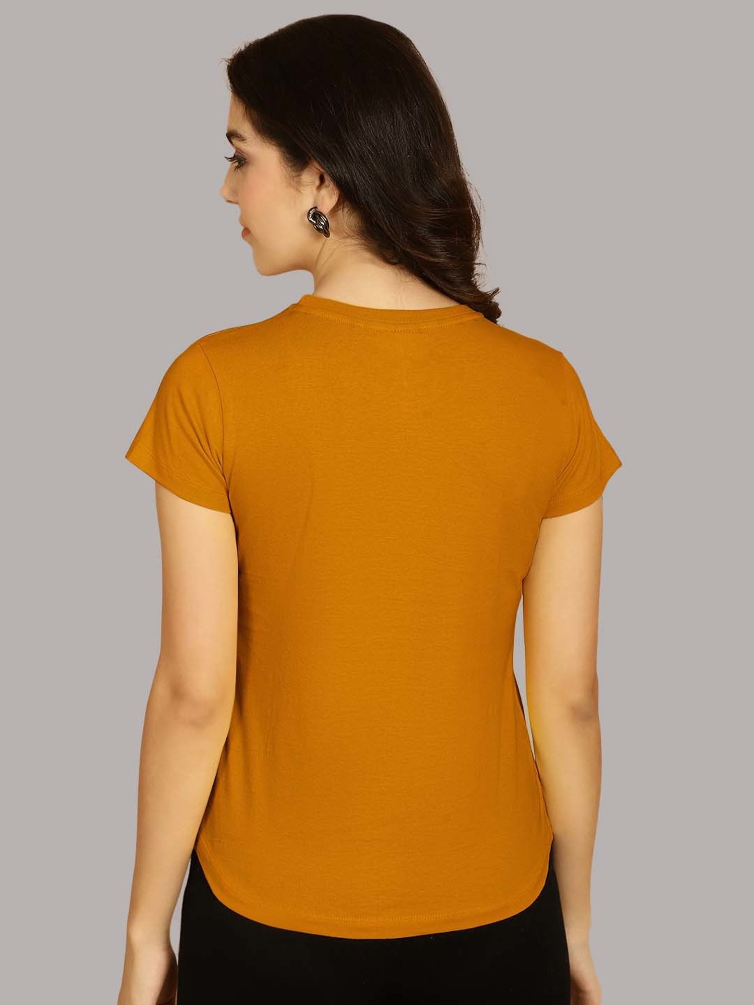 Friskers Mustard Cotton T-Shirt