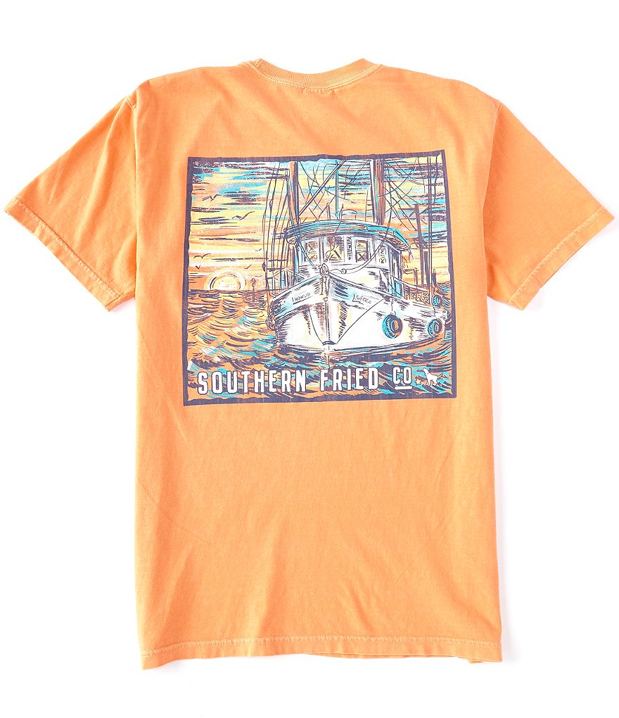 Southern Fried Cotton Men's Catch This Short-Sleeve Pocket Graphic Tee