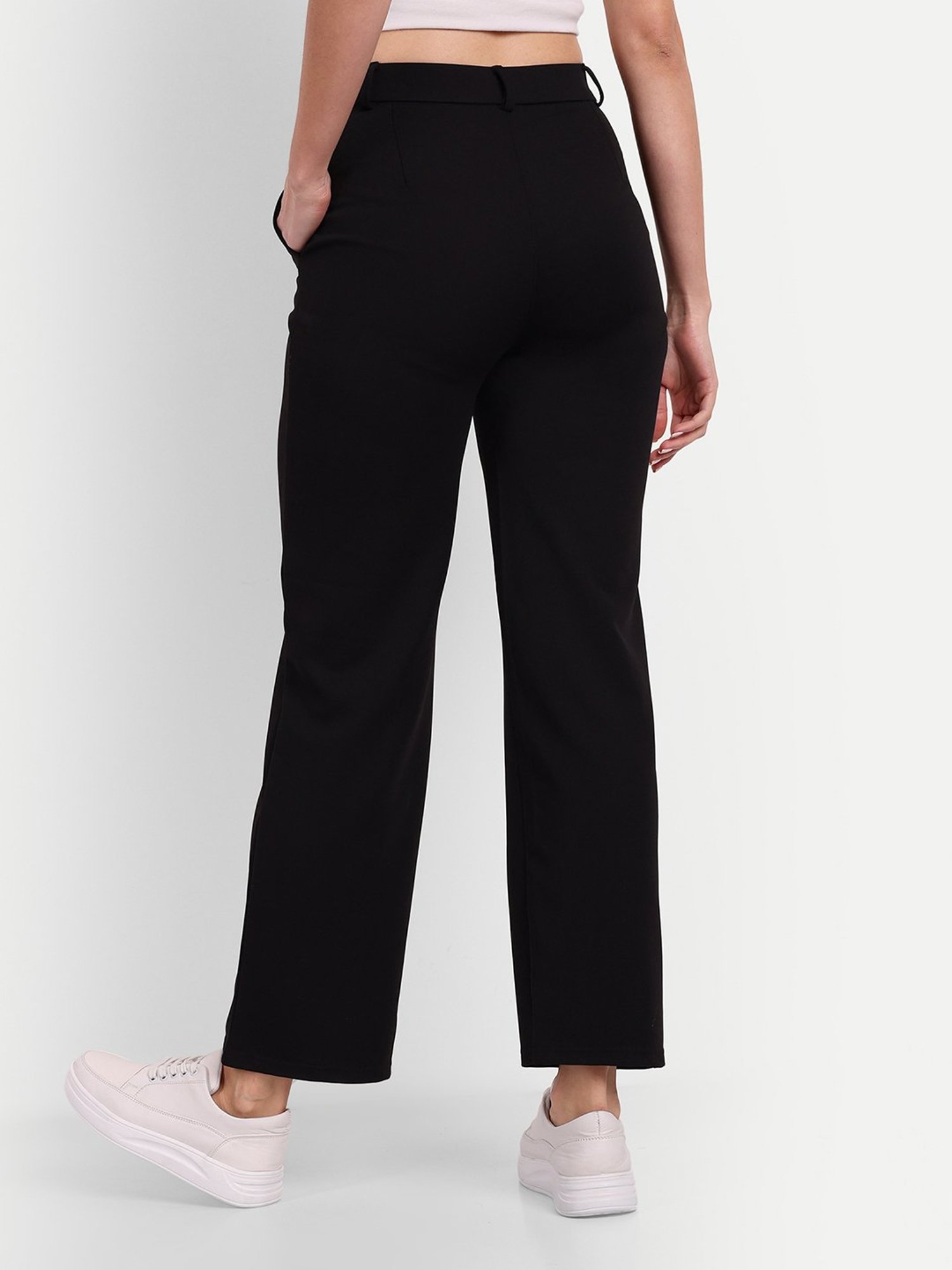 Broadstar Black High Rise Trousers