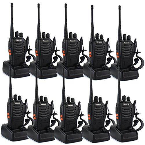 Retevis H-777 Two-Way Radio Long Range UHF 400-470 MHz Signal Frequency Single Band 16 Channels with Original Earpiece (