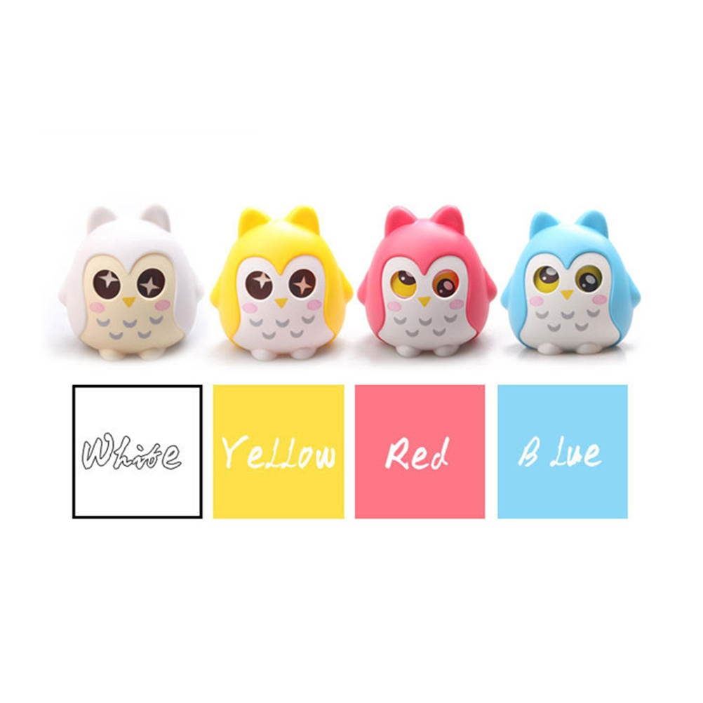 Owl Shaped Piggy Bank Cartoon Money Coins Bank Saving Box with Moving Eyes (Blue)