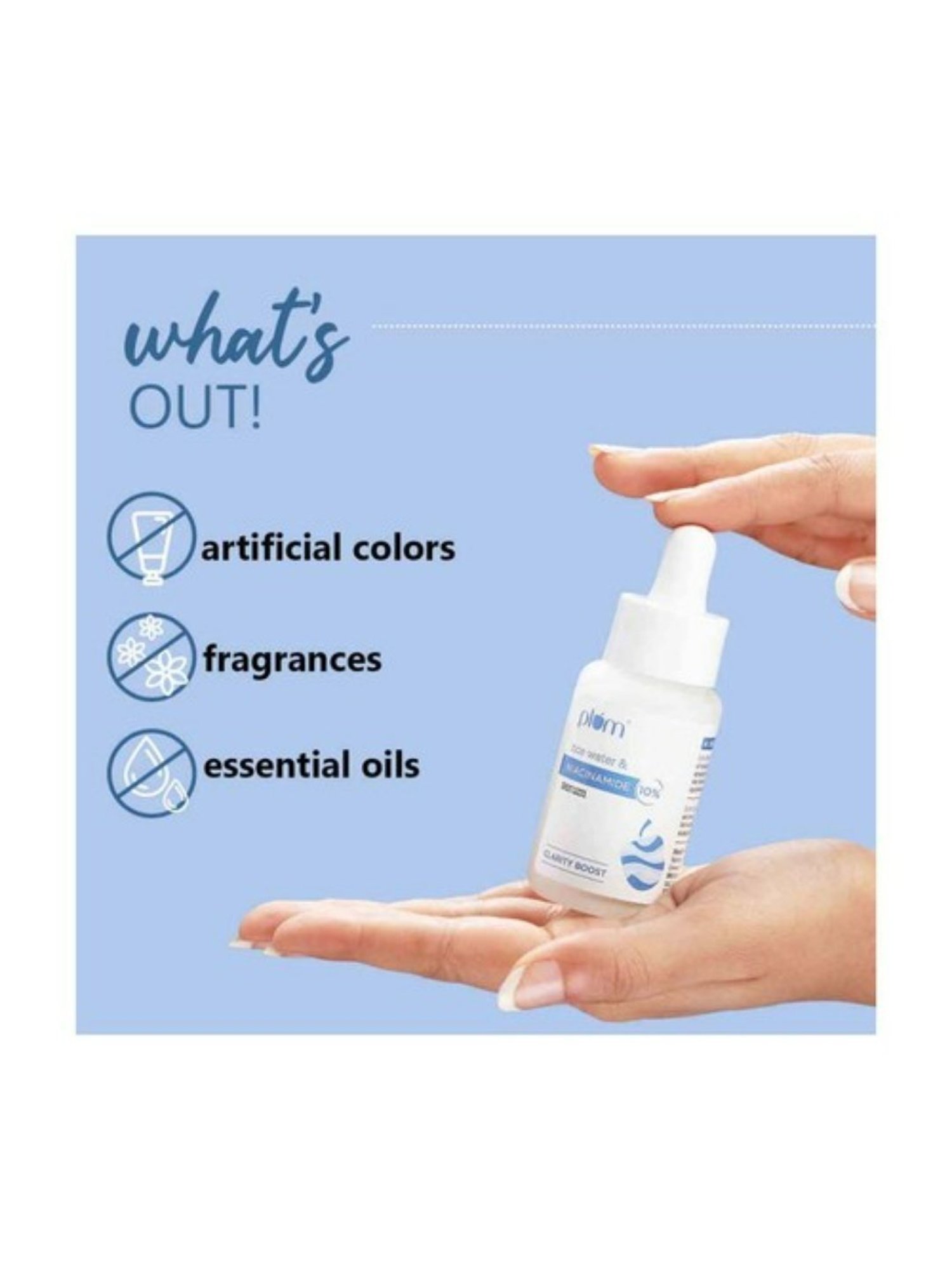 Plum 10% Niacinamide Face Serum with Rice Ferment for Brightens Skin & Acne Marks - 30 ml