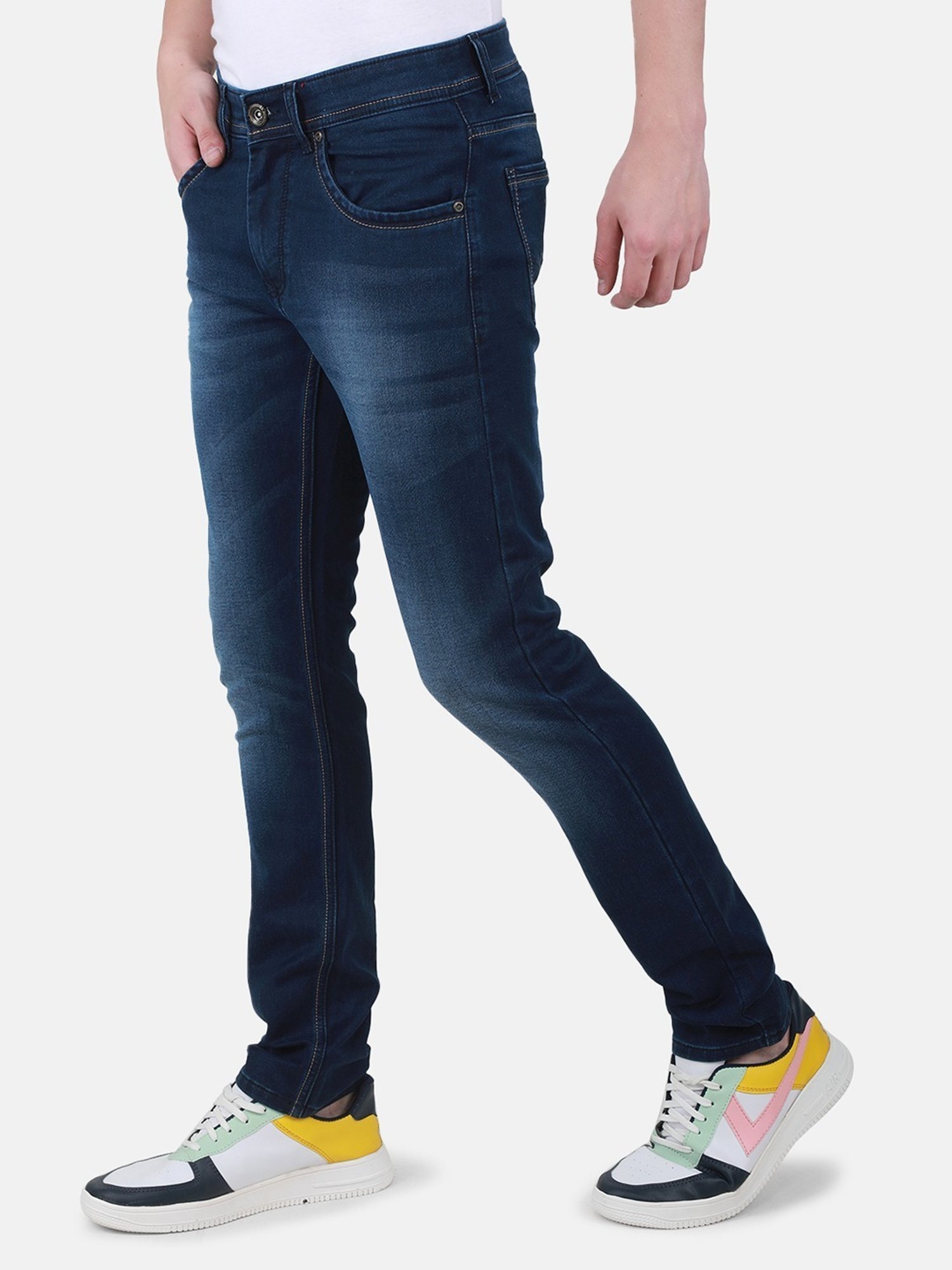 American Eagle Blue Cotton Regular Fit Jeans