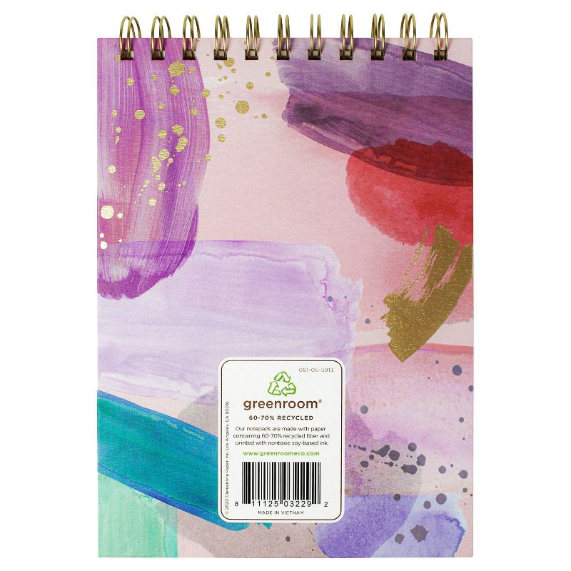 6" x 8" 100 Sheet Lined Spiral Notepad Watercolor - greenroom