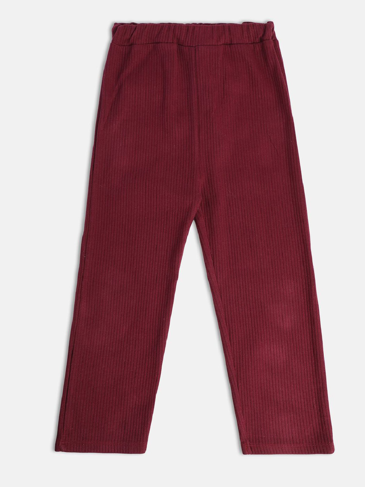 MINIKLUB Kids Maroon Embroidered Full Sleeves Top with Pants