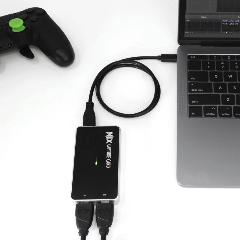 Plugable Performance NIX Video Game Capture Card 1080P 60FPS, USB C & USB 3.0 and HDMI Passthrough for Monitor - Compatible with Windows, Linux, macOS, OBS Streaming