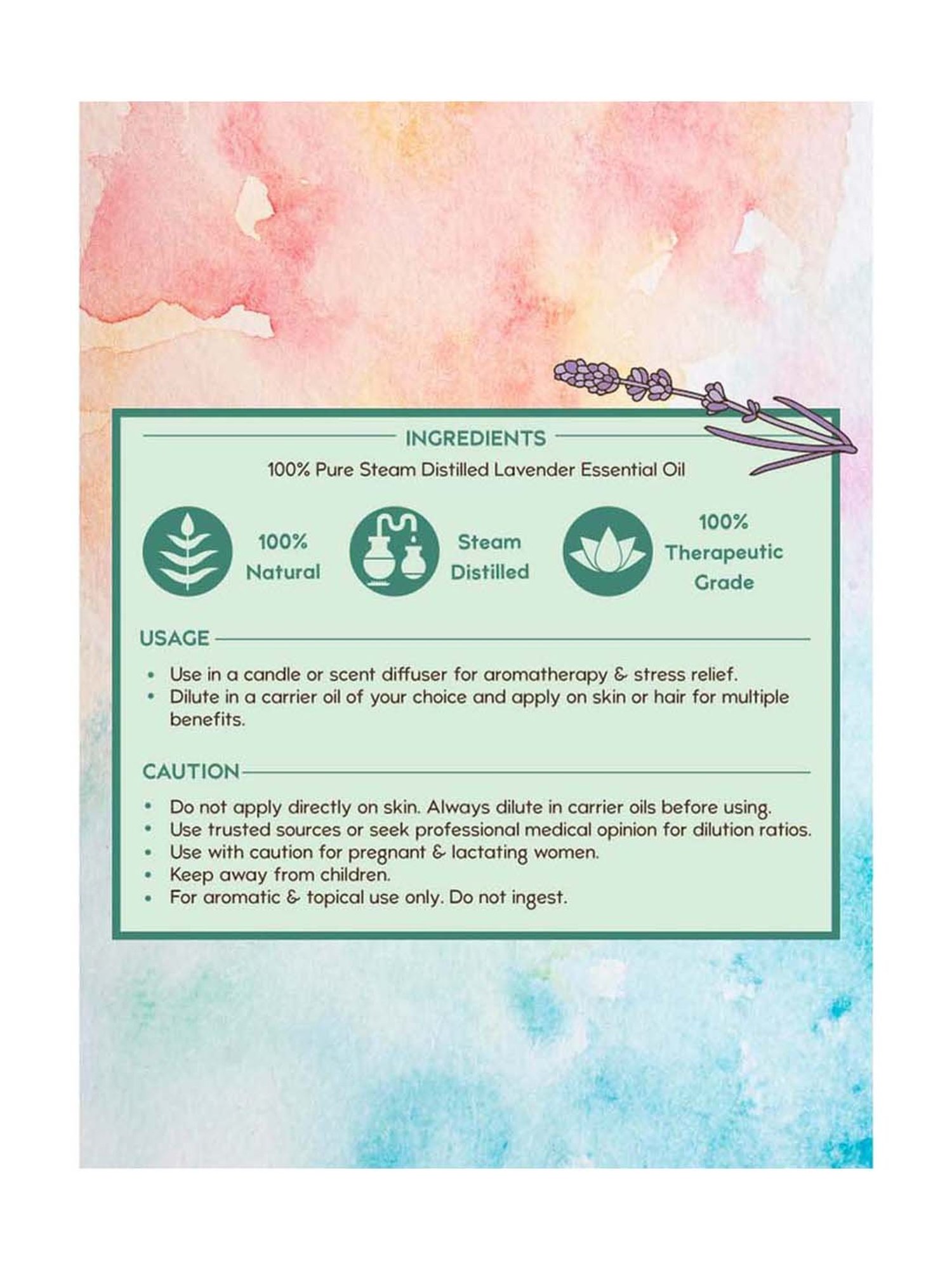 Nat Habit Pure Lavender Essential Oil - 15 ml