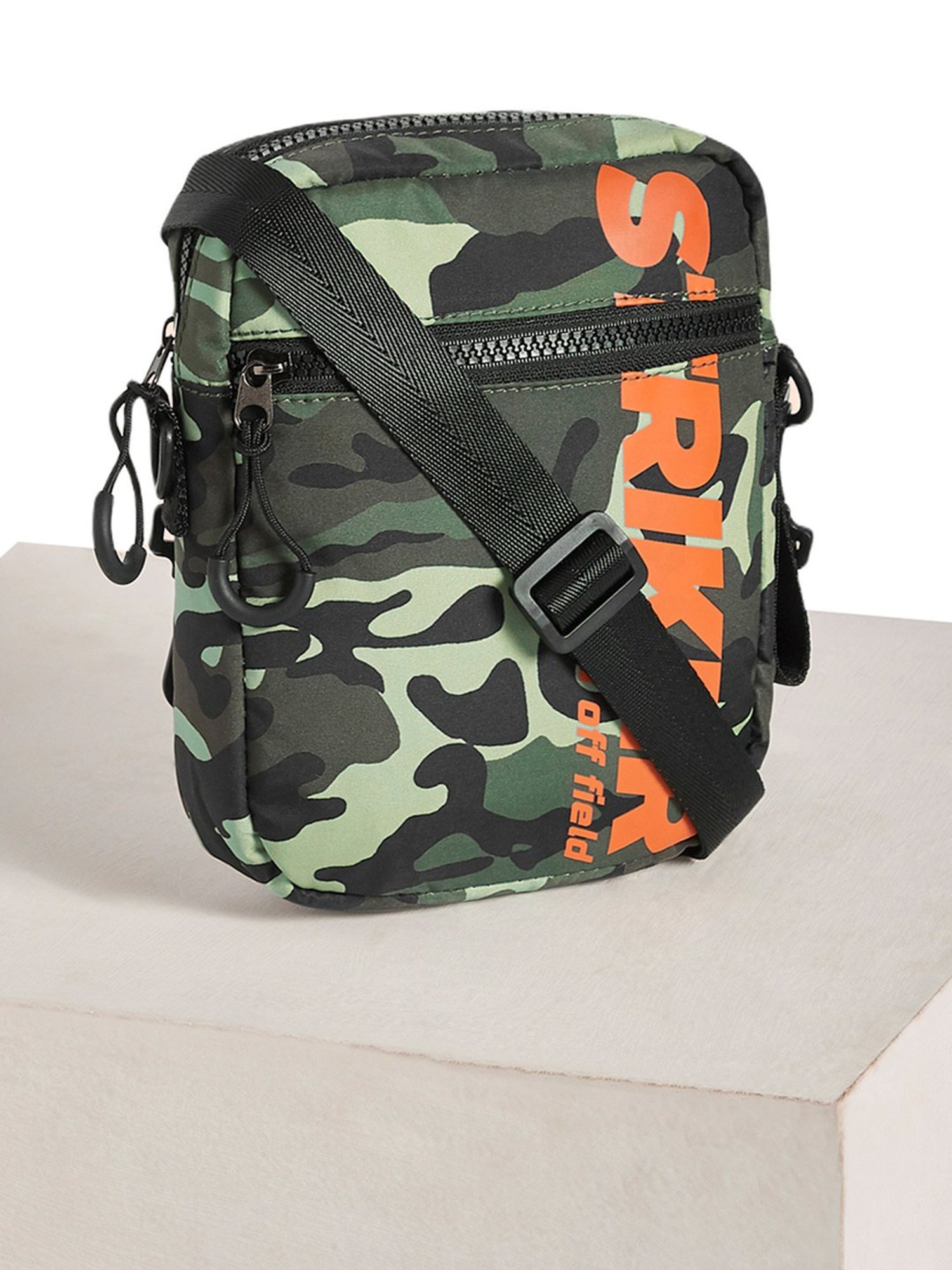 Ajile by Pantaloons Olive Camo Medium Cross Body Bag