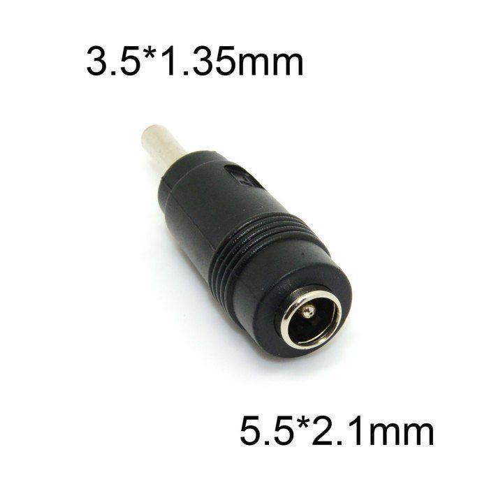 10pcs DC 5.5*2.1mm Female to 3.5*1.35mm Male AC DC Power Plug Connector Converter Adapter