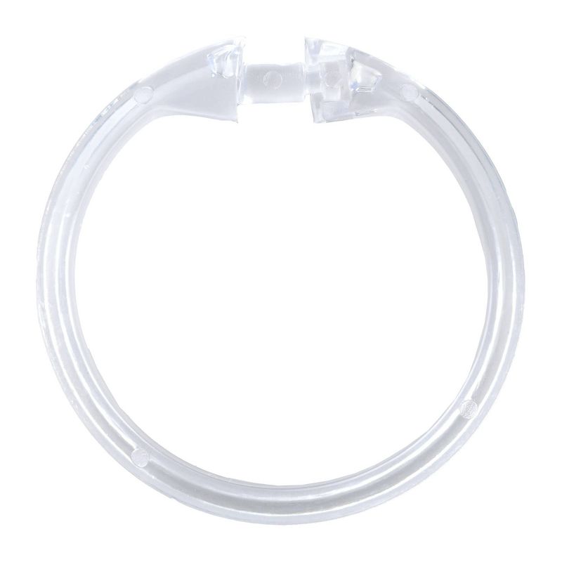 Premium Plastic Shower Curtain Rings Clear - Slipx Solutions