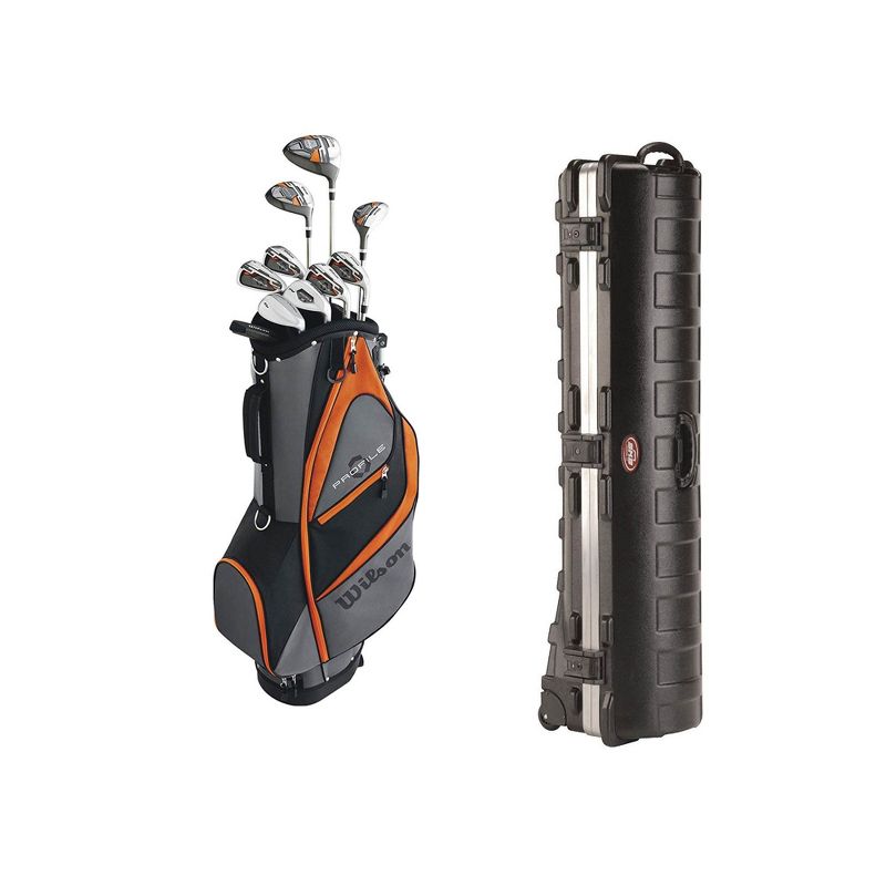 Wilson Womens Left Handed Complete Golf Club Set, Gray Mint & Wheeled Case