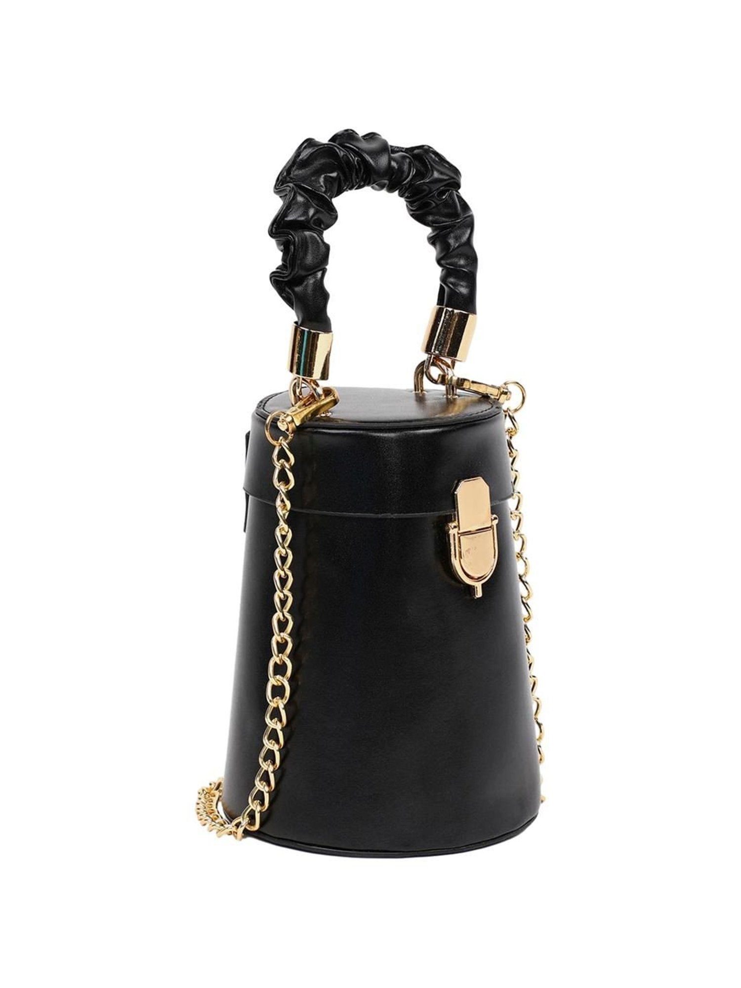HauteSauce Black Solid Small Handbag