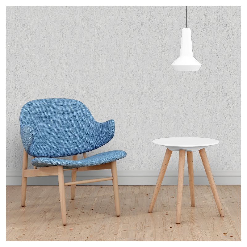 Devine Color  MetallicTexture Peel and Stick Wallpaper Silver