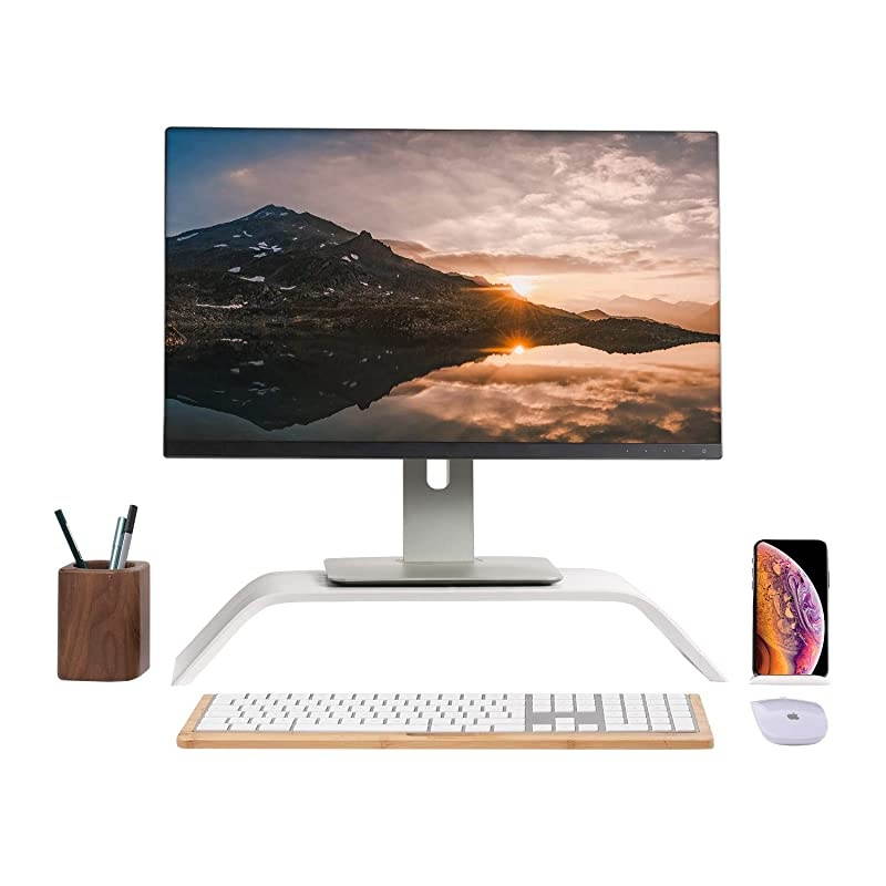 Wood Cell Phone Stand for iPhone 5 6 7 8 X Plus, LG, Huawei, XiaoMi, Samsung Galaxy S5 S7 S6 (Oak Wood Black)