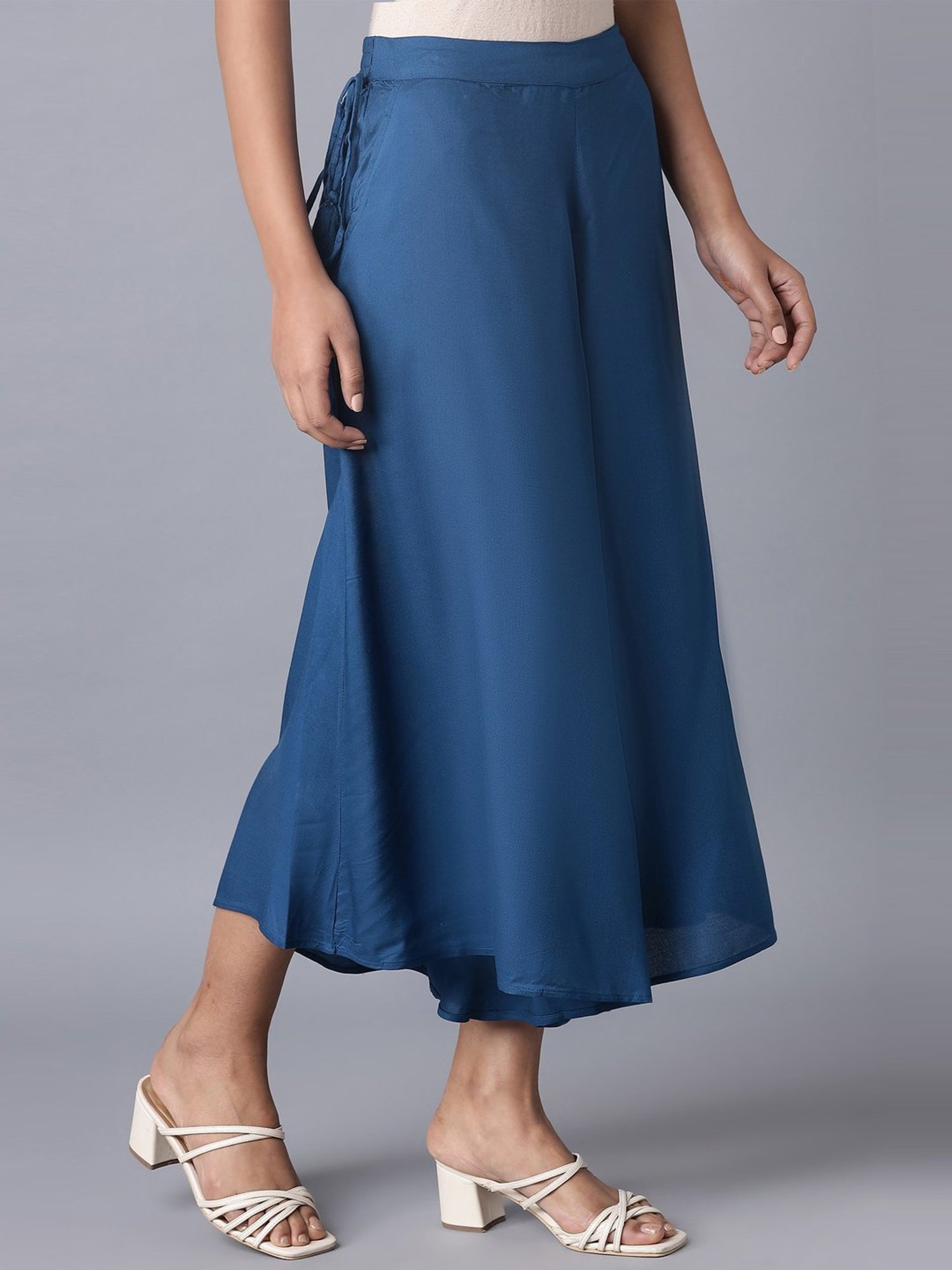 Elleven Blue Plain Palazzos